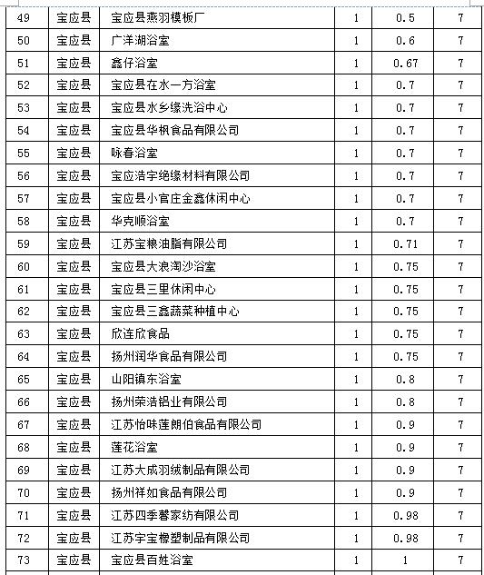 锅炉整治清单