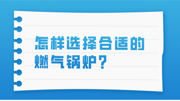 怎样选择合适的燃气锅炉?