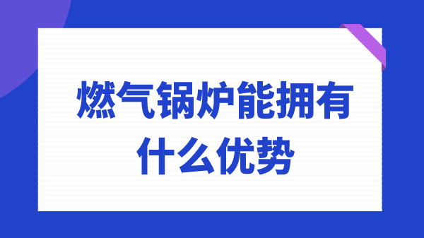 燃气锅炉能拥有什么优势