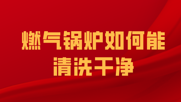 燃气锅炉如何能清洗干净