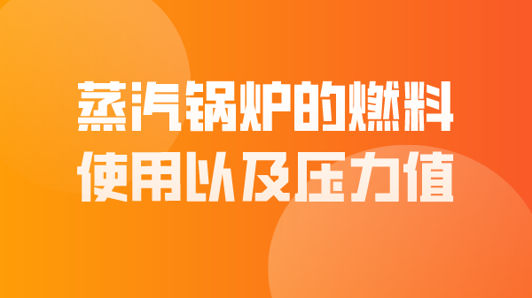 蒸汽锅炉的燃料使用以及压力值