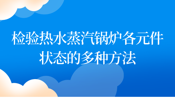 检验热水蒸汽锅炉各元件状态的多种方法