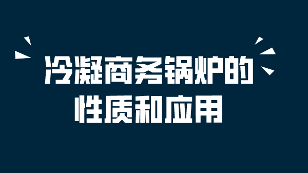 冷凝商务锅炉的性质和应用